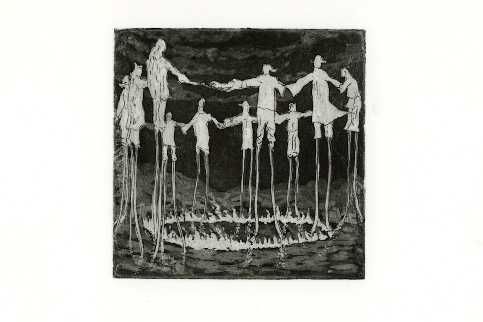 Copperplate printmaking on paper
