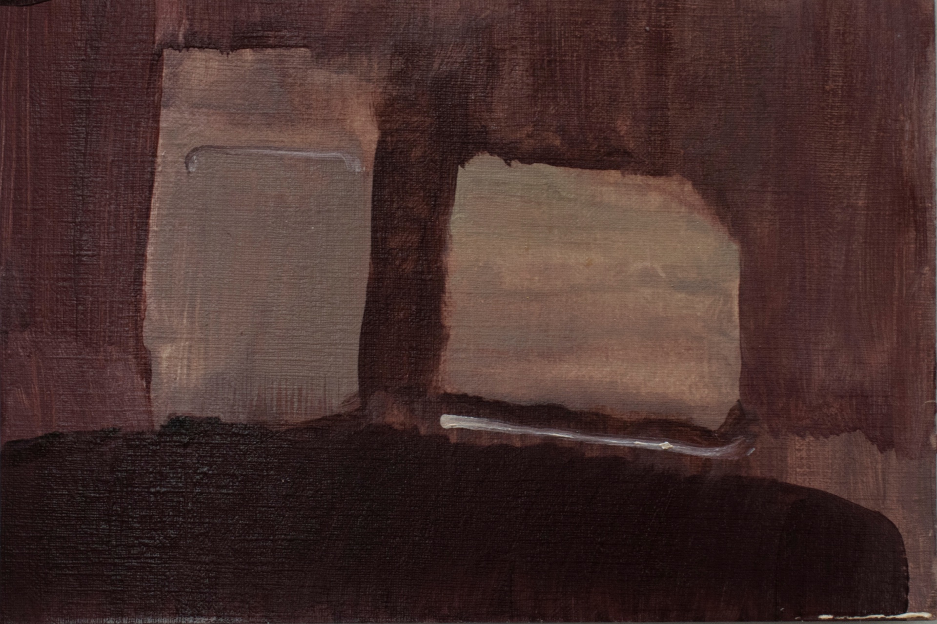 oil paint on canvas paper 297 x 210 mm