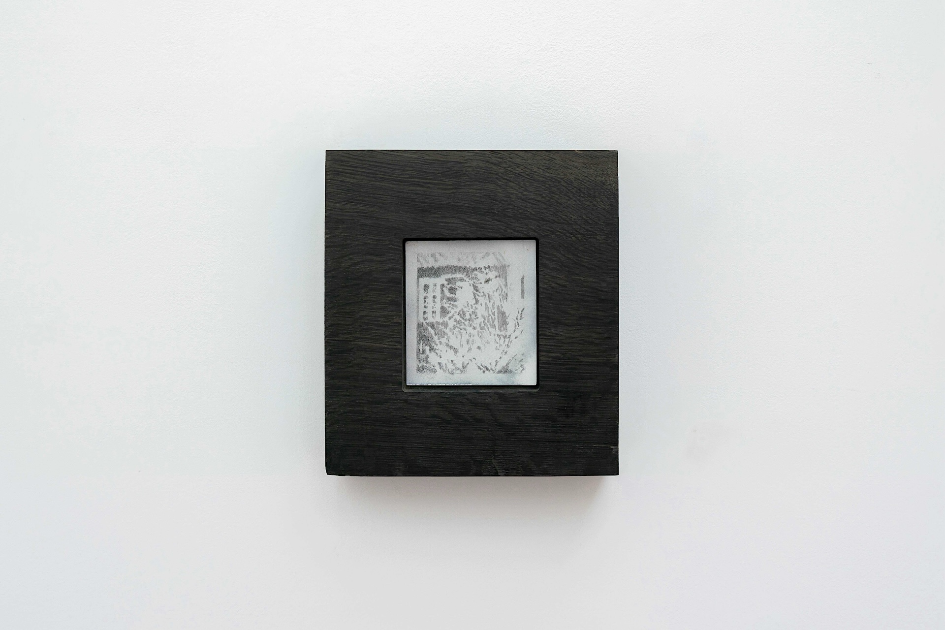 Drawing in Bog Oak frame, Shown at High Noon, Group show at Greatorex Street