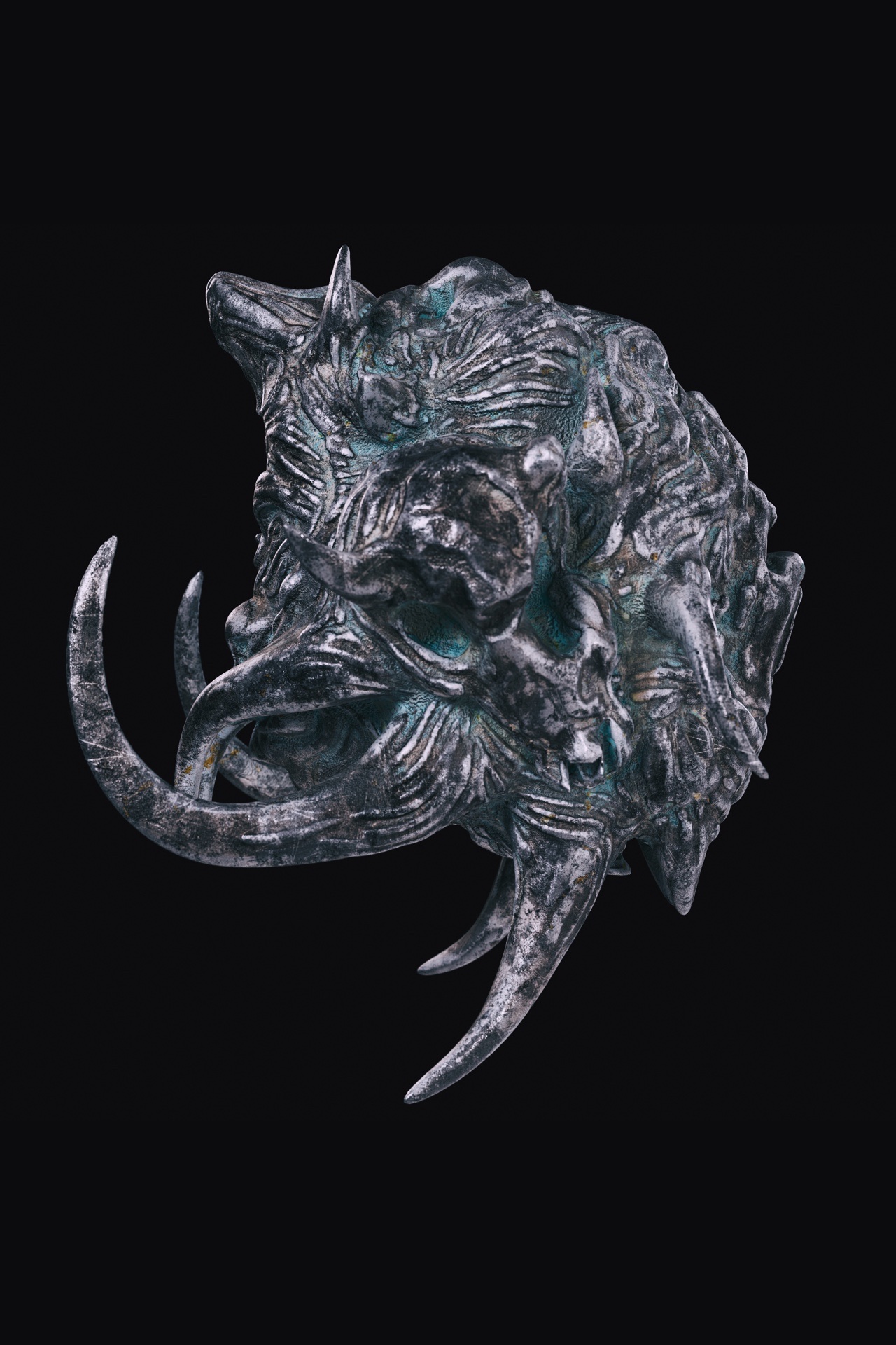Metallic artefact, somewhat alien in appearance.