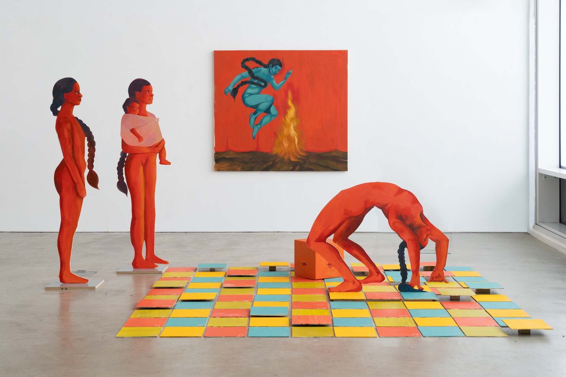 Installation Oil on canvas, plywood, acrylic pain