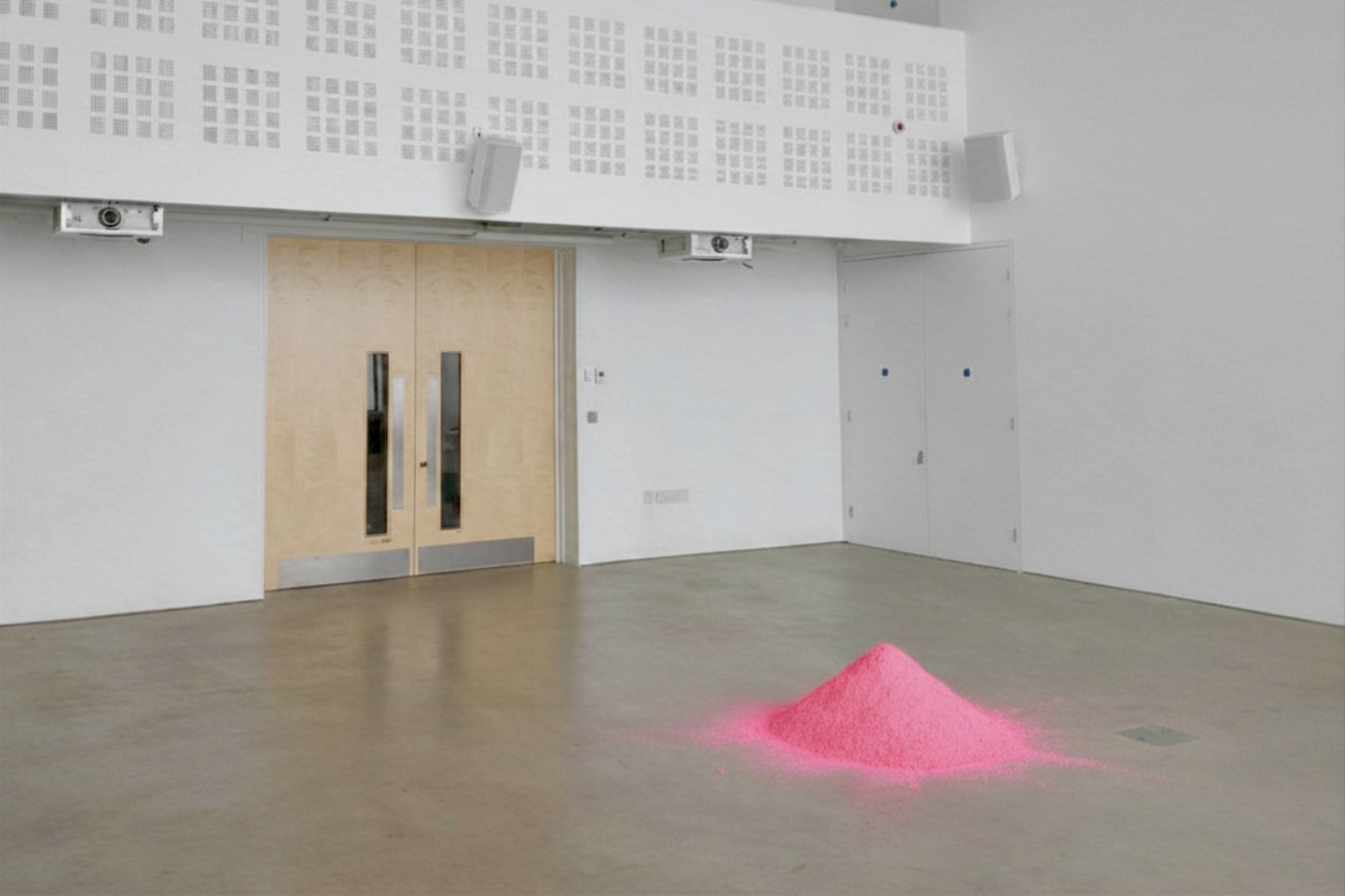 An act of gathering (and grief), sawdust and pigment (installation), image courtesy of the artist.